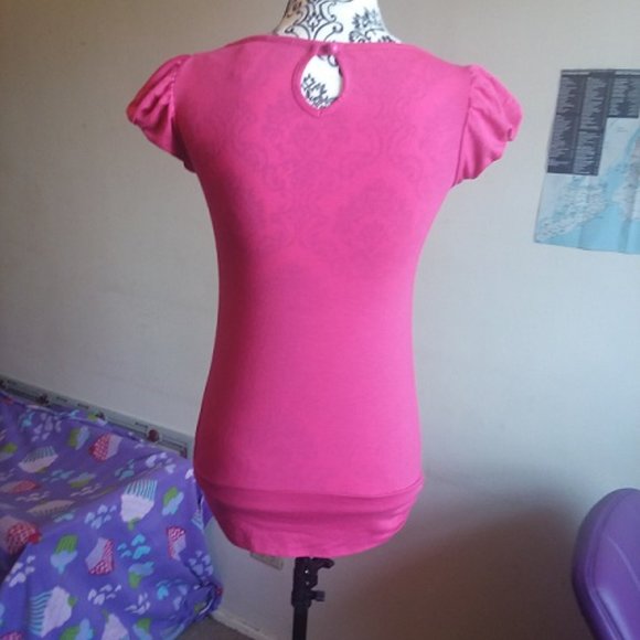 hot pink cut out long shirt - Picture 5 of 5